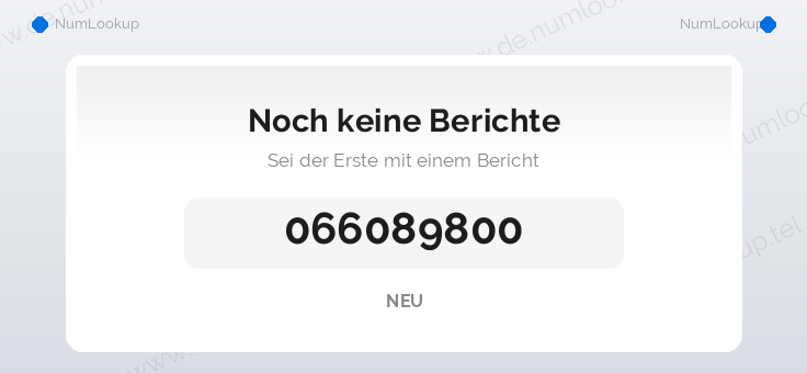 Nummerninformation für 066089800