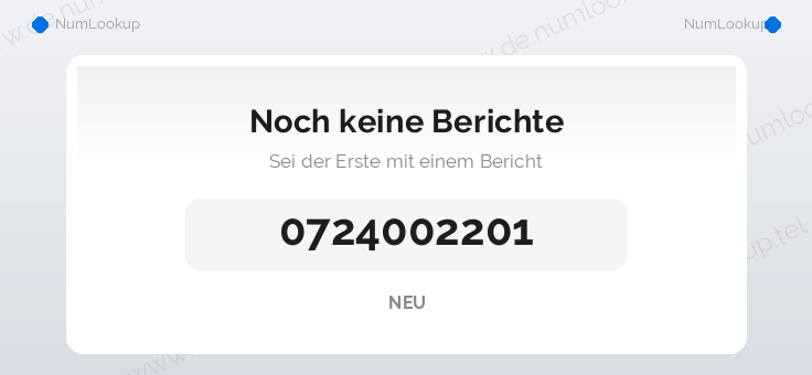 Nummerinformation för 0724002201