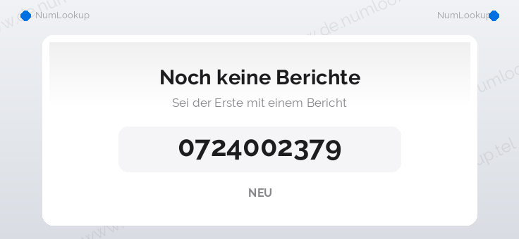 Nummerinformation för 0724002379