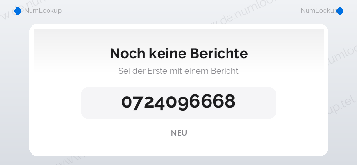 Nummerinformation för 0724096668