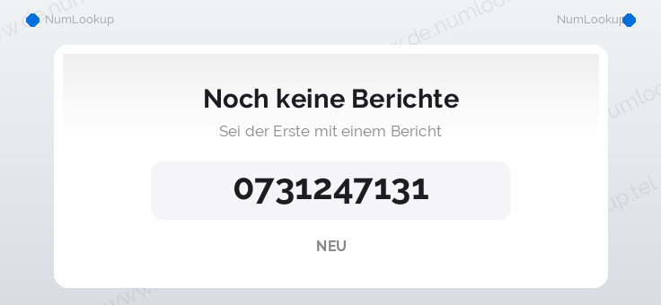 Nummerinformation för 0731247131