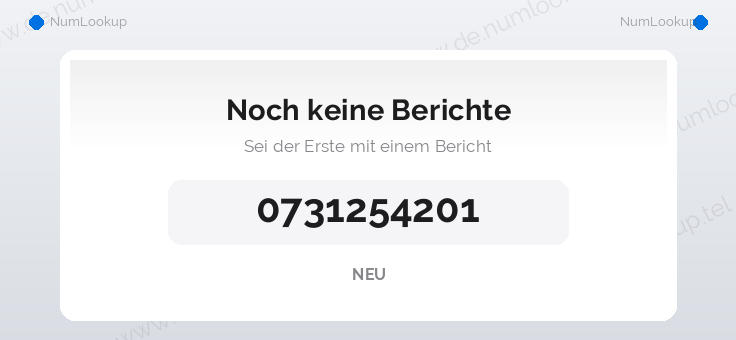 Nummerninformation für 0731254201