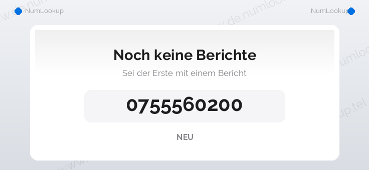 Nummerninformation für 0755560200