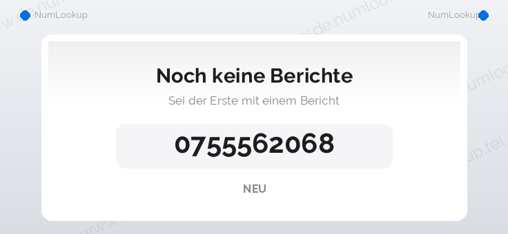 Nummerninformation für 0755562068