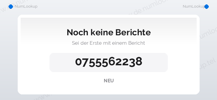Nummerninformation für 0755562238