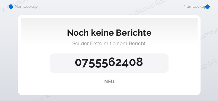 Nummerninformation für 0755562408