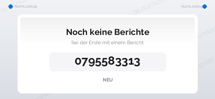Nummerinformation för 0795583313