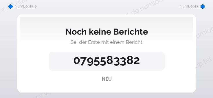 Nummerninformation für 0795583382