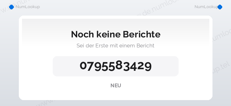 Nummerninformation für 0795583429