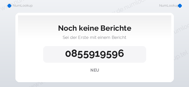 Nummerninformation für 0855919596
