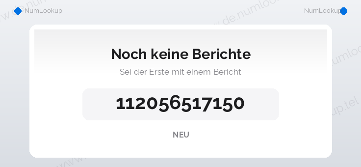 Nummerninformation für 112056517150
