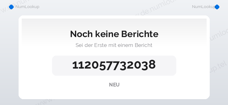 Nummerninformation für 112057732038