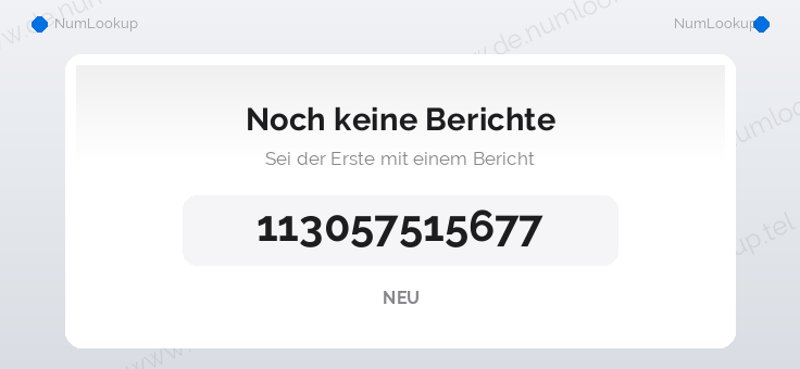 Nummerninformation für 113057515677