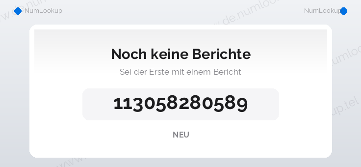 Nummerninformation für 113058280589