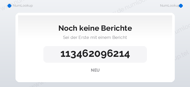Nummerninformation für 113462096214