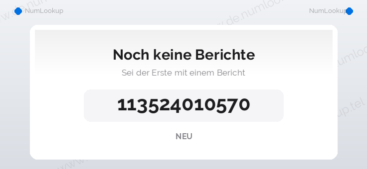 Nummerninformation für 113524010570