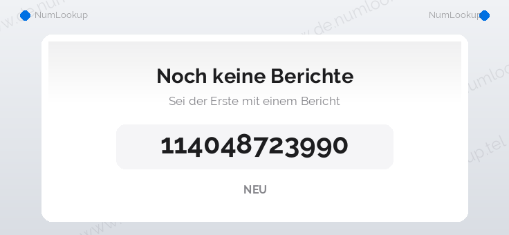 Nummerninformation für 114048723990