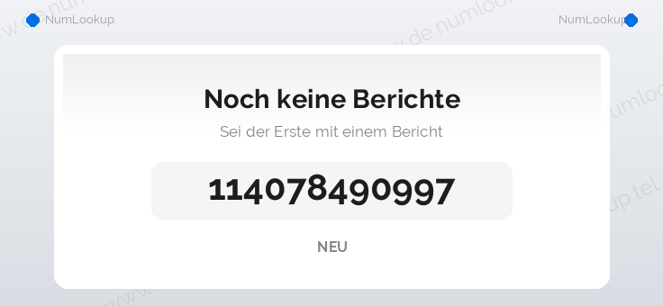 Nummerninformation für 114078490997