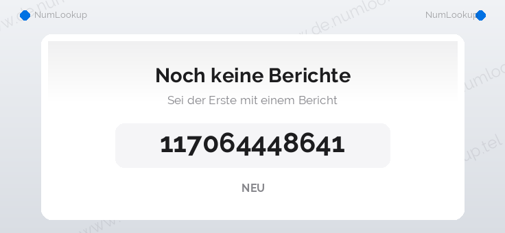 Nummerninformation für 117064448641