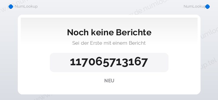 Nummerninformation für 117065713167
