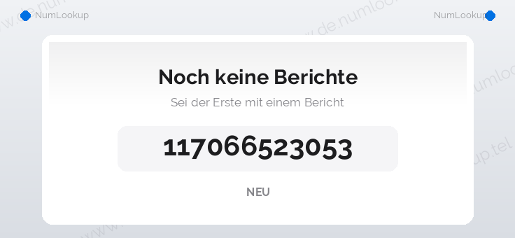 Nummerninformation für 117066523053
