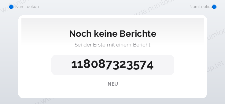 Nummerninformation für 118087323574