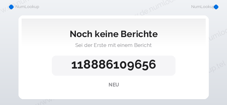Nummerninformation für 118886109656