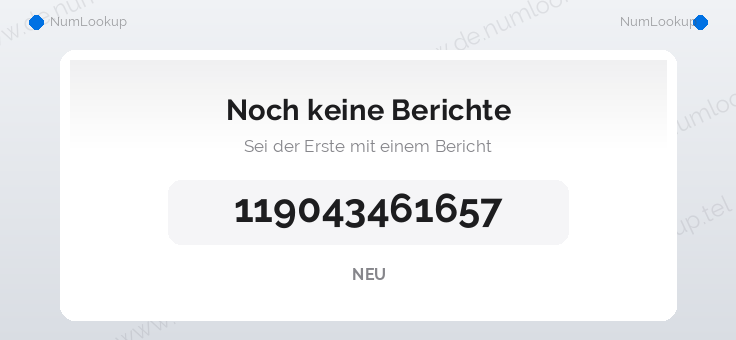 Nummerninformation für 119043461657