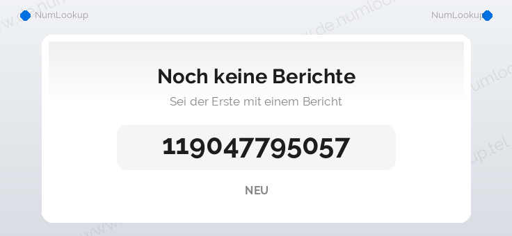 Nummerninformation für 119047795057