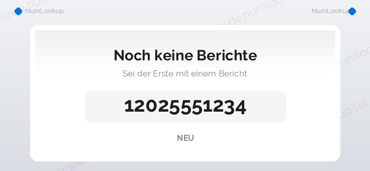 Nummerninformation für 12025551234