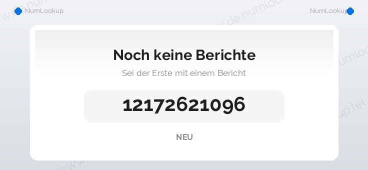 Nummerninformation für 12172621096