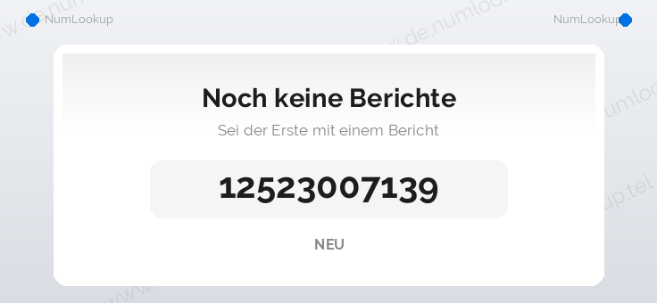 Nummerninformation für 12523007139