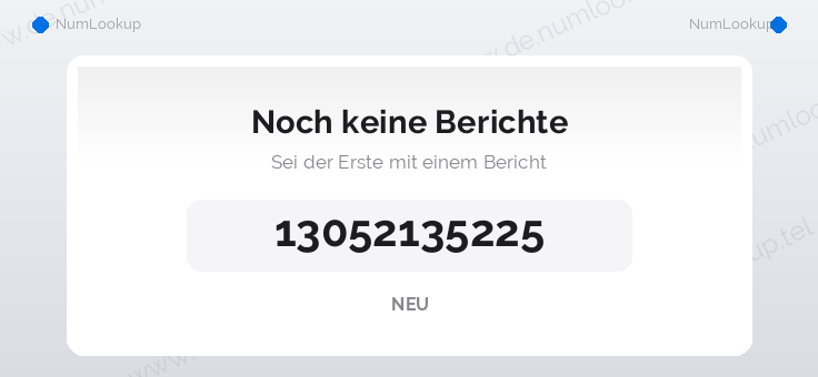 Nummerninformation für 13052135225