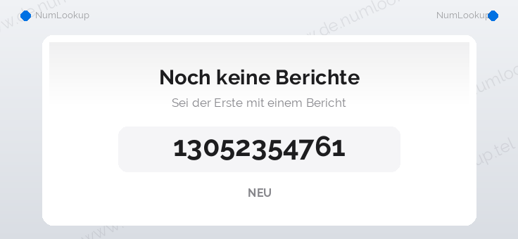 Nummerninformation für 13052354761