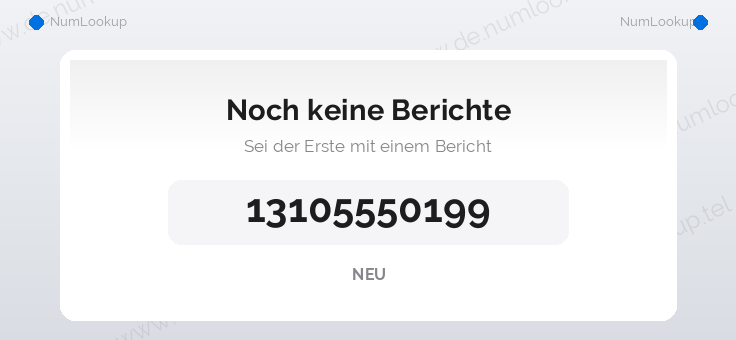 Nummerninformation für 13105550199
