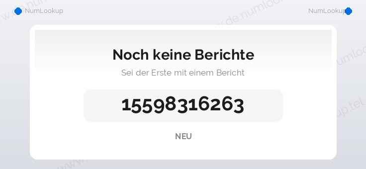 Nummerninformation für 15598316263