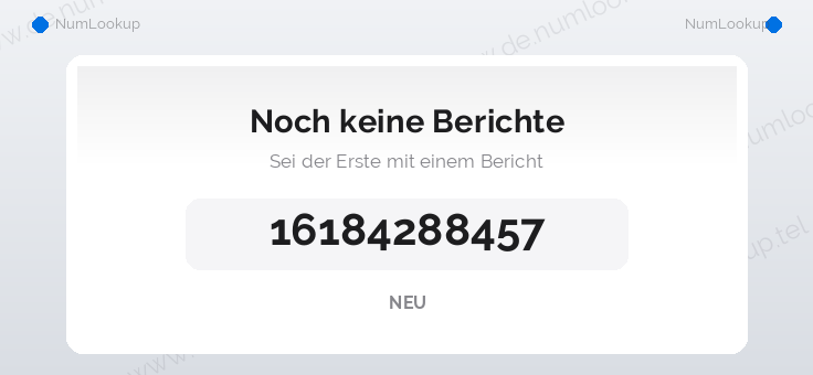 Nummerninformation für 16184288457