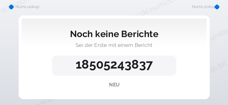 Nummerninformation für 18505243837