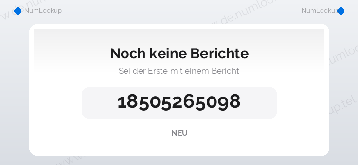Nummerninformation für 18505265098