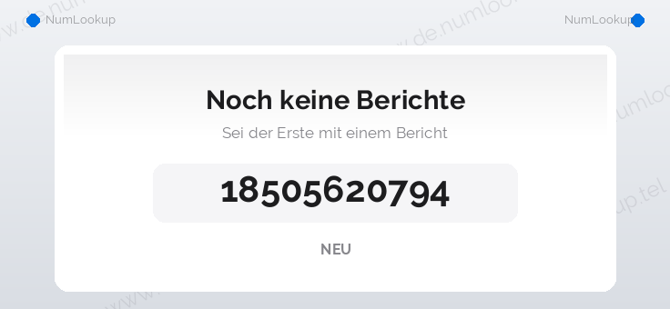 Nummerninformation für 18505620794