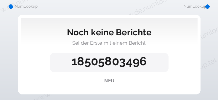 Nummerninformation für 18505803496