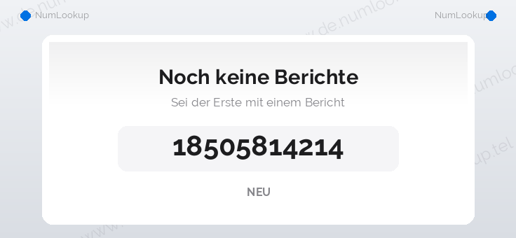 Nummerninformation für 18505814214