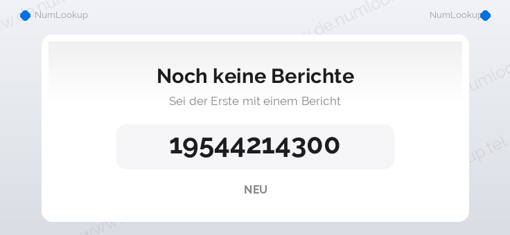Nummerninformation für 19544214300