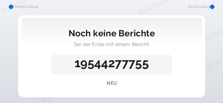 Nummerninformation für 19544277755