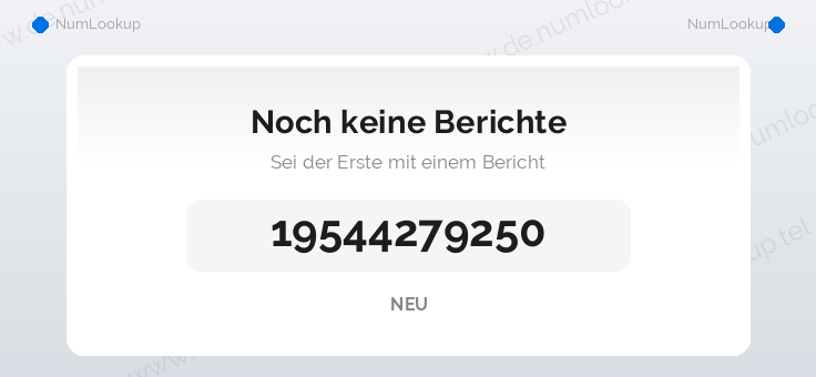 Nummerninformation für 19544279250