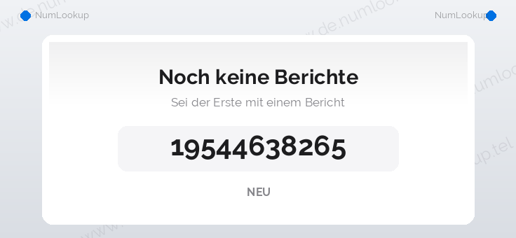 Nummerninformation für 19544638265