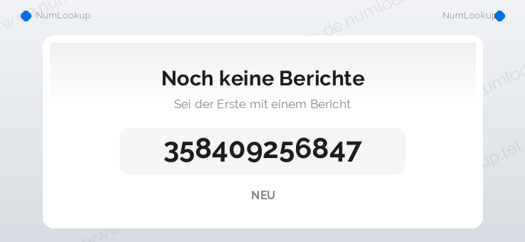 Nummerninformation für 358409256847