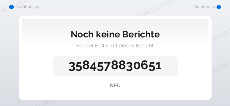 Nummerninformation für 3584578830651