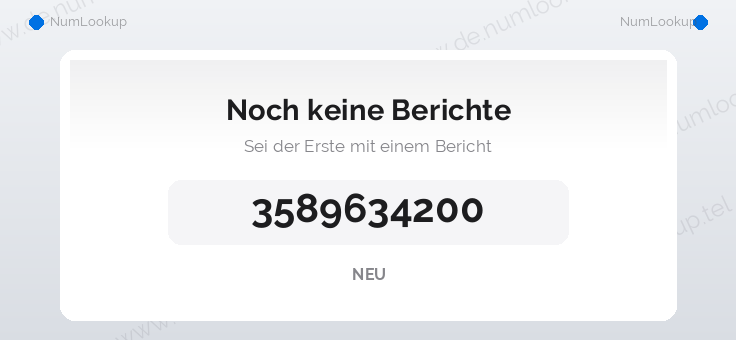 Nummerninformation für 3589634200