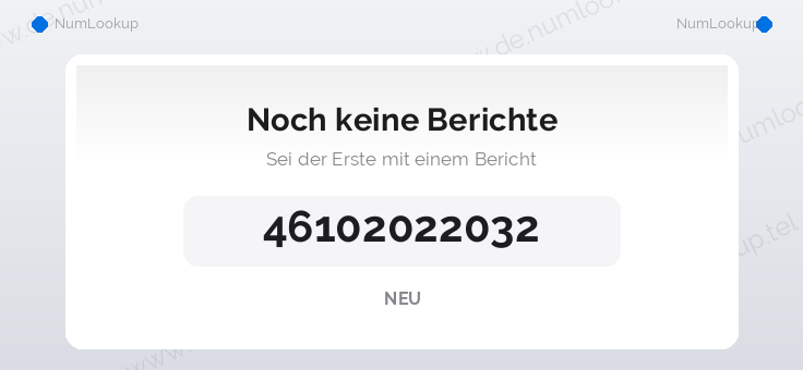 Nummerninformation für 46102022032